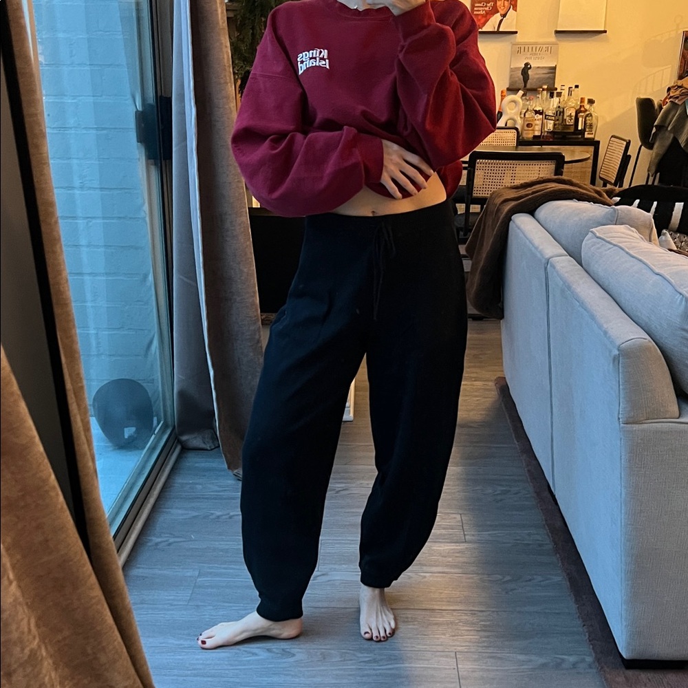 Free People Black Sweat Pants
